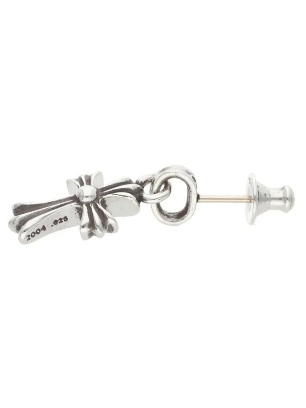 Chrome Hearts Bby Pprchn Baby Fat Drop Silver Earrings